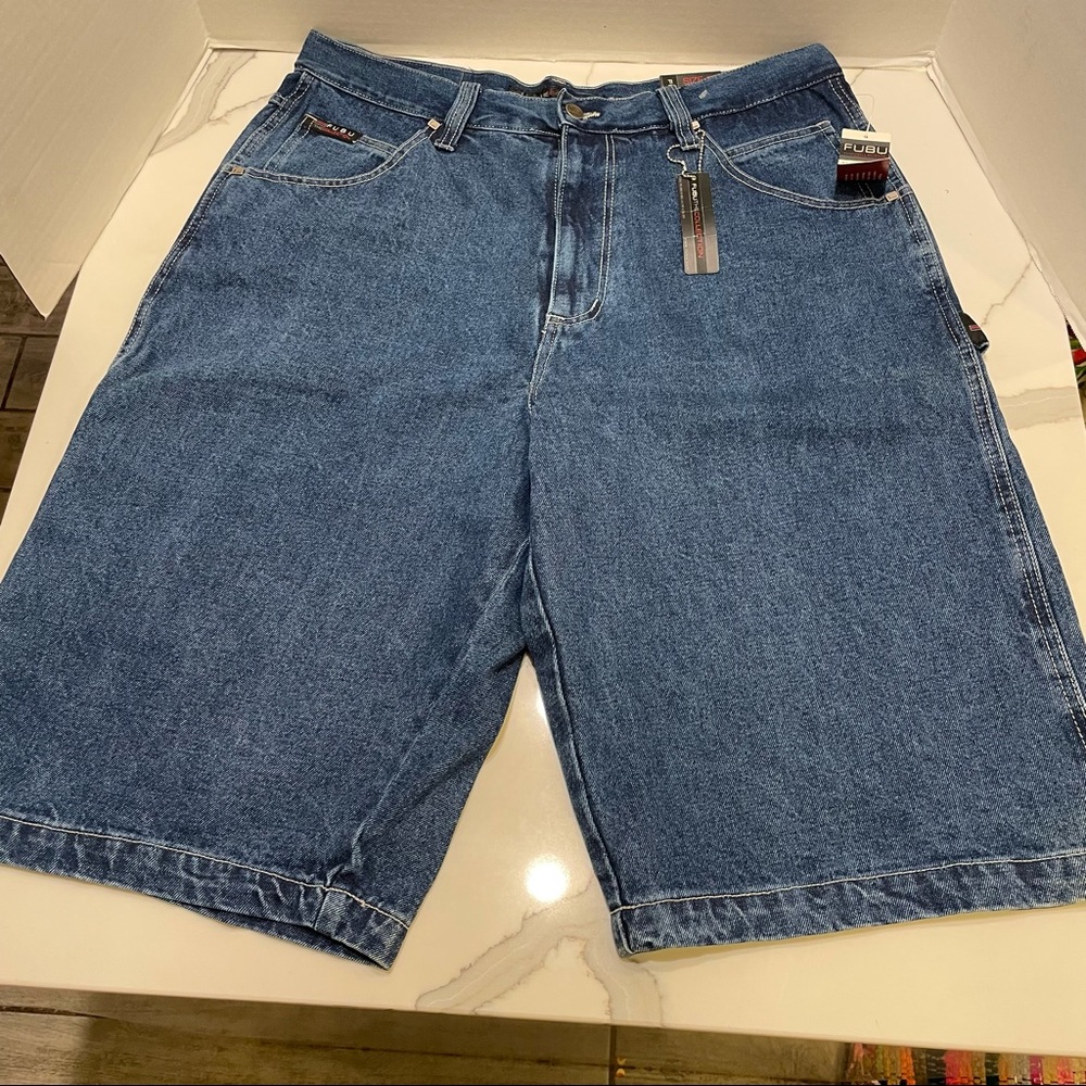 FUBU THE COLLECTION Men's Blue Carpenter Sz 38